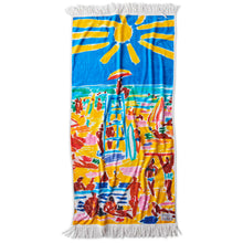 Load image into Gallery viewer, Kip&amp;Co X Ken Done Beach Life Terry Beach Towel One Size
