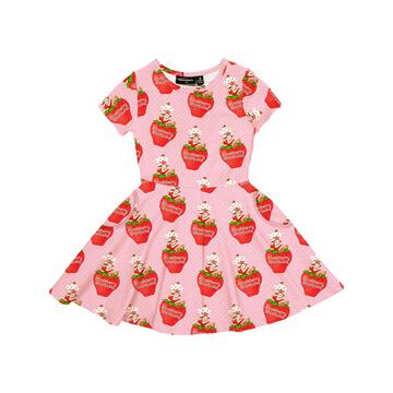 RYB Strawberry Delight Short Sleeve Waisted Dress