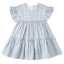 Load image into Gallery viewer, ALICE GINGHAM TIERED DRESS - BLUE
