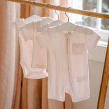 Load image into Gallery viewer, Pink Pointelle SS Romper
