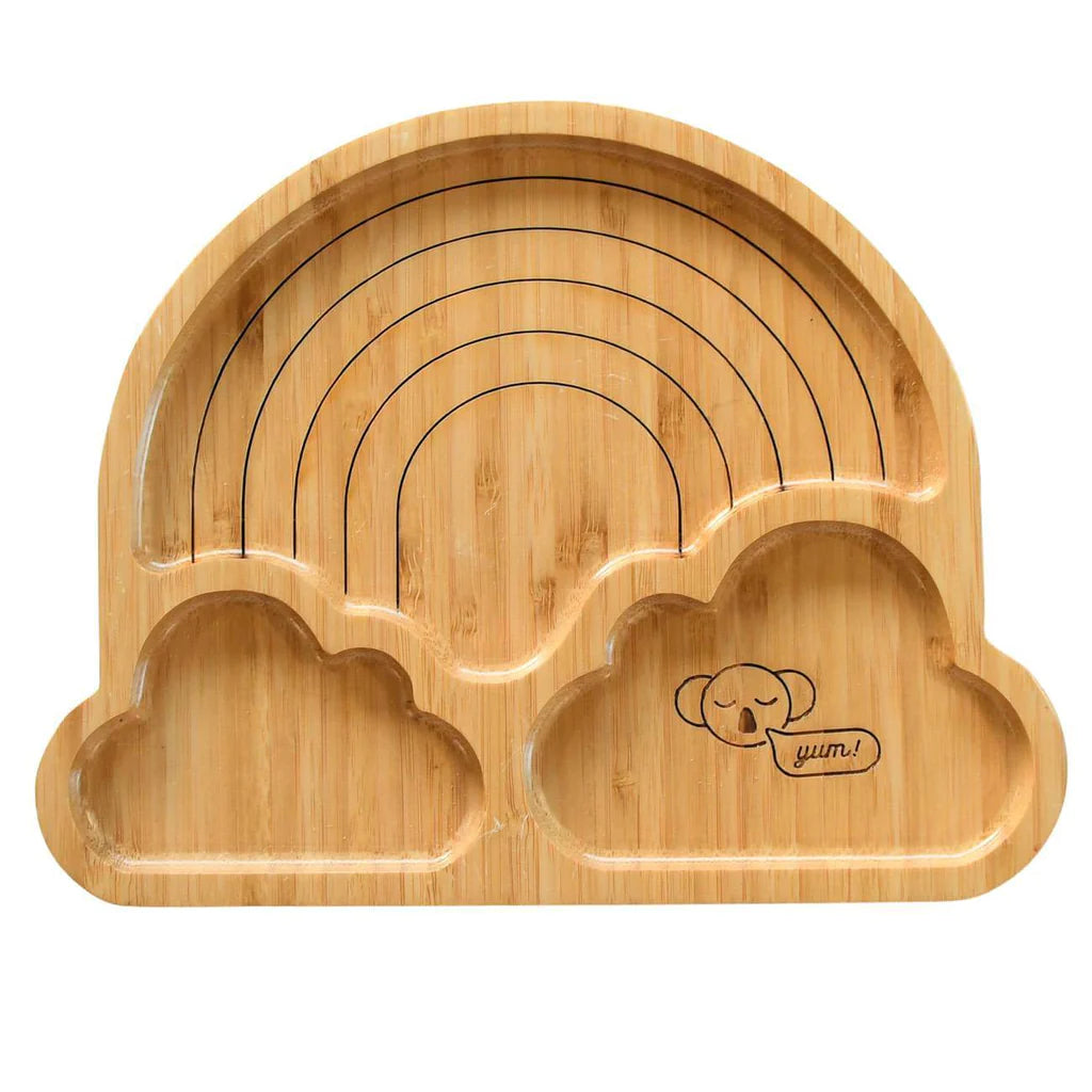 Bamboo Rainbow Plate with Suction
