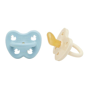 Natural Rubber Dummy - Baby Blue/Milky White