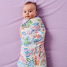 Load image into Gallery viewer, Kip&amp;Co X Ken Done Animals And Icons Bamboo Swaddle One Size
