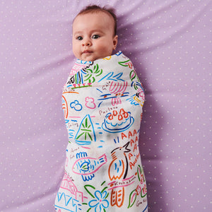 Kip&Co X Ken Done Animals And Icons Bamboo Swaddle One Size