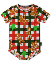 Load image into Gallery viewer, Gingerbread Short Sleeve Romper
