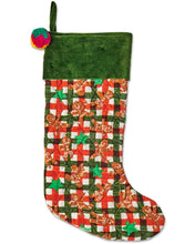 Load image into Gallery viewer, Gingerbread Velvet Stocking
