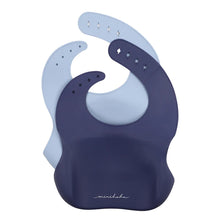 Load image into Gallery viewer, Whale Print 2 Pack Silicone Bibs
