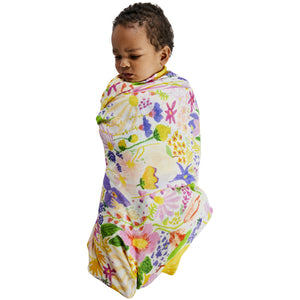 Meadow White Bamboo Swaddle