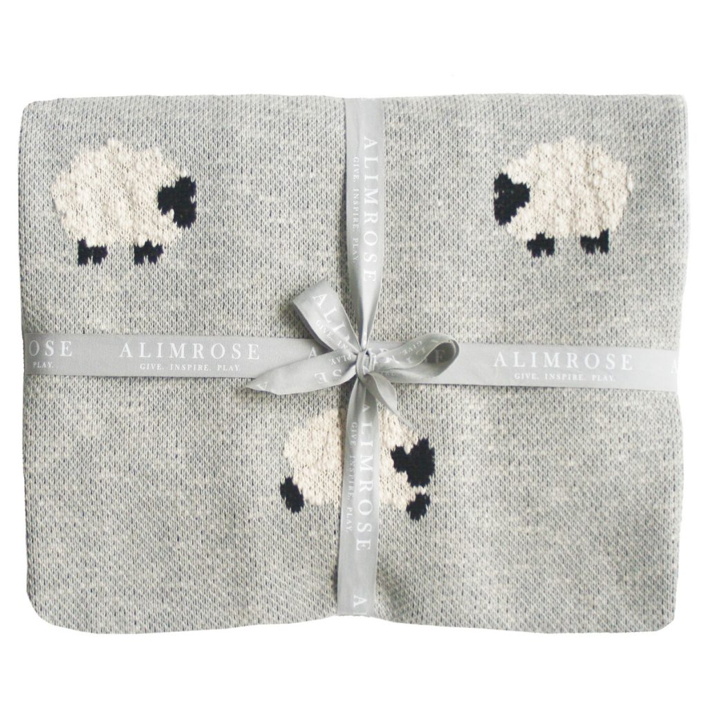 Baby Blanket Baa Baa - Grey