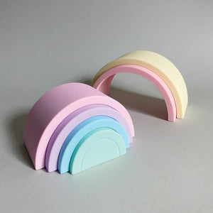 Silicone 7-Stacking Rainbow - Pastel