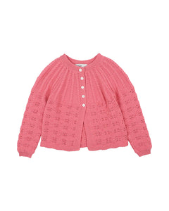 Pink Cable Cardigan