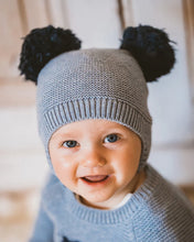 Load image into Gallery viewer, Sky Blue Pompom Beanie
