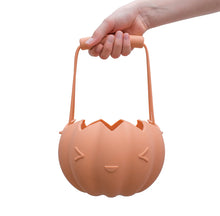 Load image into Gallery viewer, Halloween Bucket in Dark Peach - The cute Halloween sidekick to comfortably hold your loot
