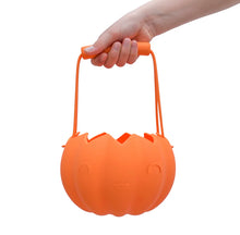 Load image into Gallery viewer, Halloween Bucket in Bright Orange - The cute Halloween sidekick to comfortably hold your loot
