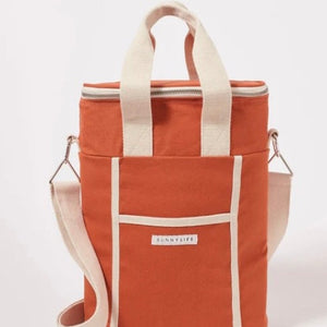 Canvas Drinks Bag - Terracotta