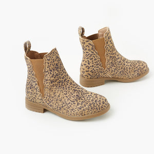 Kendall Scalloped Boot - Tan Leopard