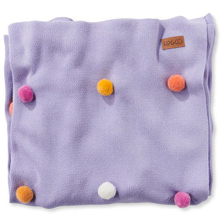Pom Pom Club Cotton Knitted Blanket